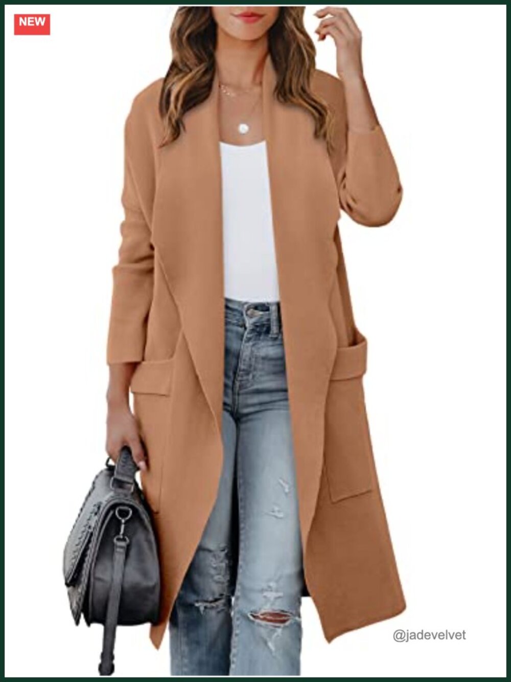 Oversized Open Front Knit Cardigan Sweater with Pockets Loose Fit